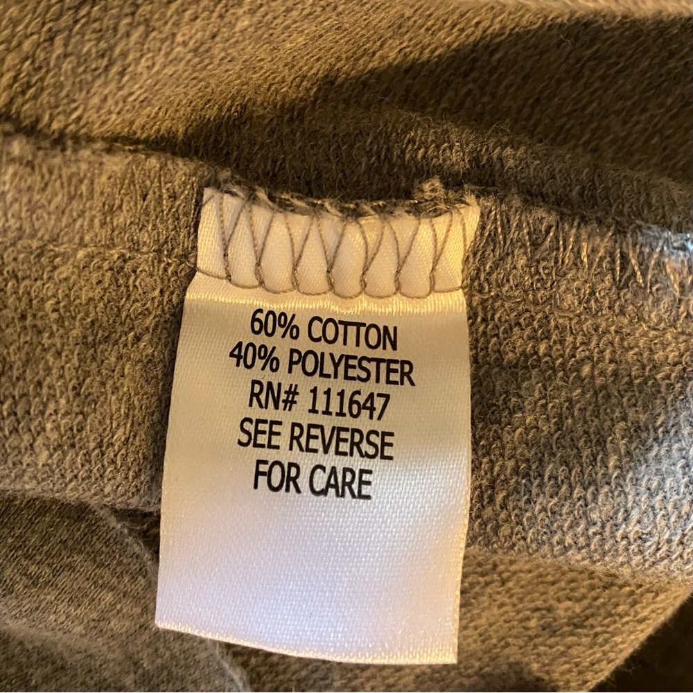 NWT. Fifth Sun Gray hoodie top with Navy Accents - Picture 7 of 8